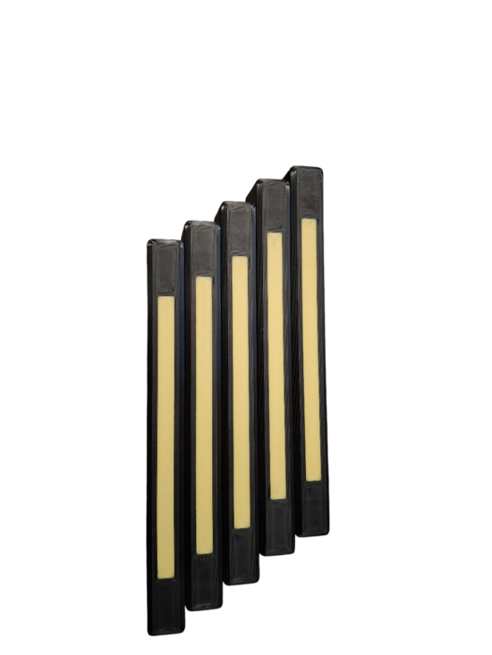 Kapi käepide (musta värvi, kollase ribaga 5tk combo